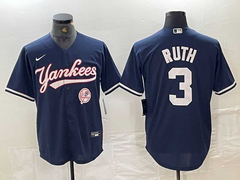Men's New York Yankees #3 Babe Ruth Navy With Patch Cool Base Stitched Baseball Jersey,We sell and wholesale Men's New York Yankees #3 Babe Ruth Navy With Patch Cool Base Stitched Baseball Jersey on line form chian!